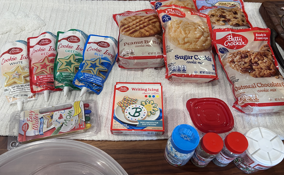 ingredients to bake cookies