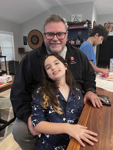 John Smythers and his granddaughter