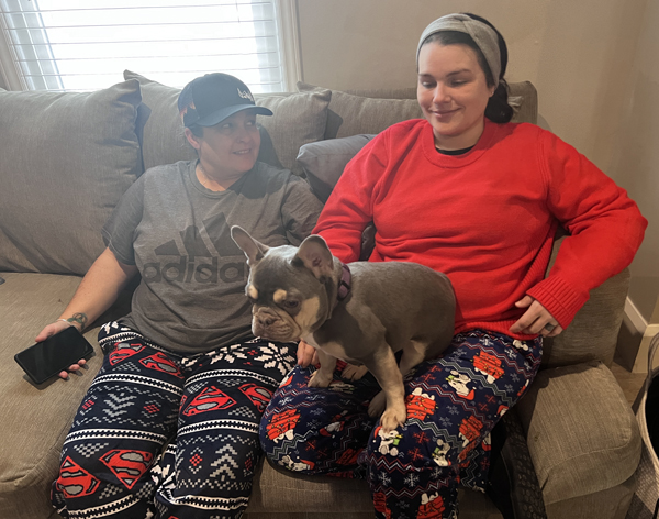 Rachael, Kristen and their dog