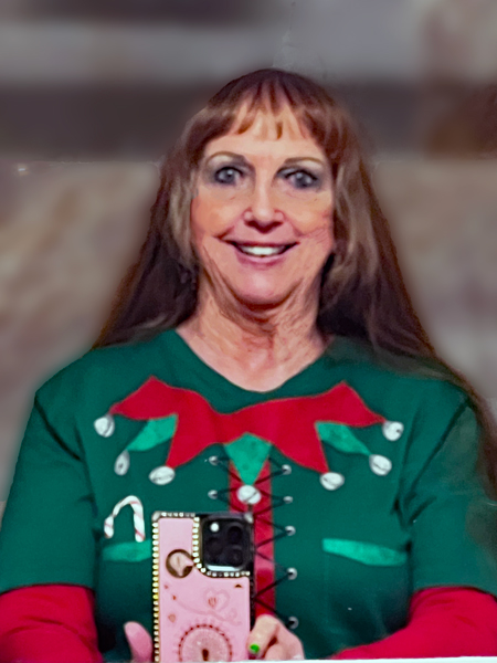 Karen Duqette in her elf shirt