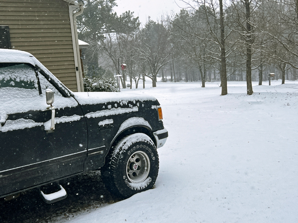 truck and snow