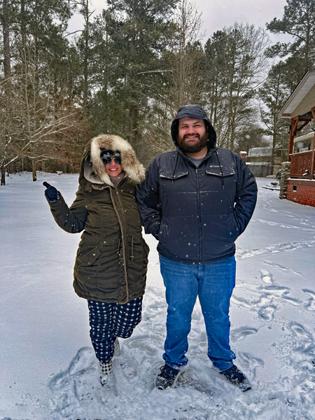 Karen Duquette and her grandson.