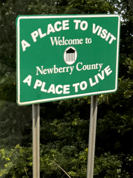 Newberry county sign