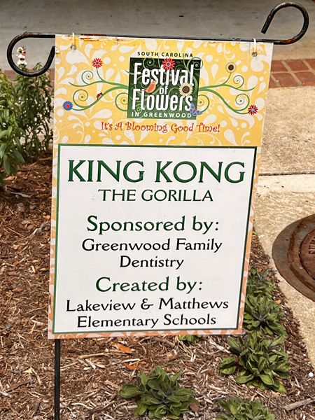 King Kong The Gorilla sign