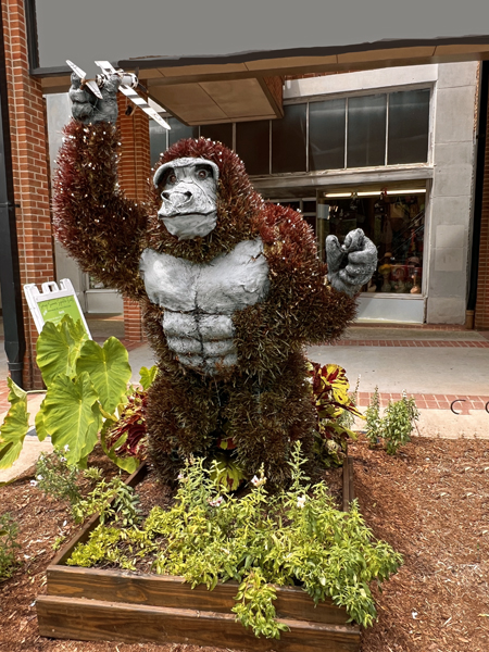 King Kong The Gorilla with an airplane