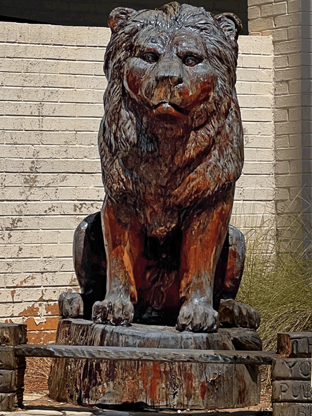 Lion statue in York Nc