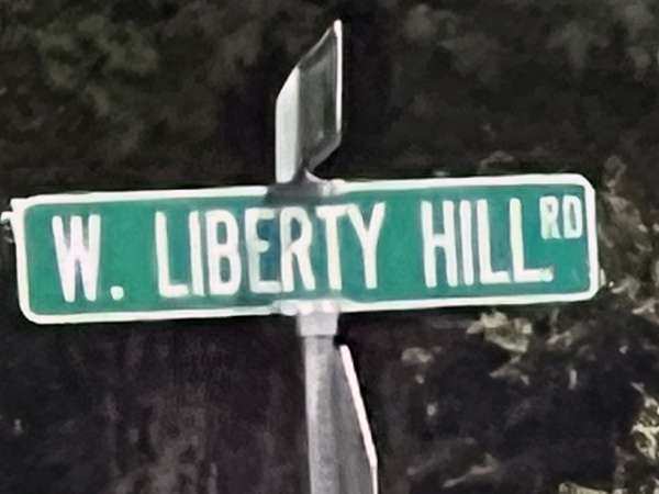 W. Liberty Hill Rd sign