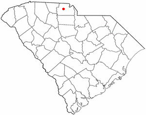 SC map showing location of York