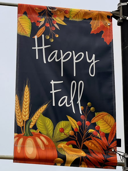 happy fall sign