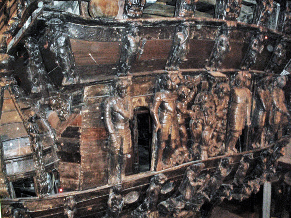 carvings on the Vasa ship