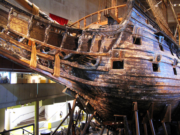 the bow side of the Vasa ship