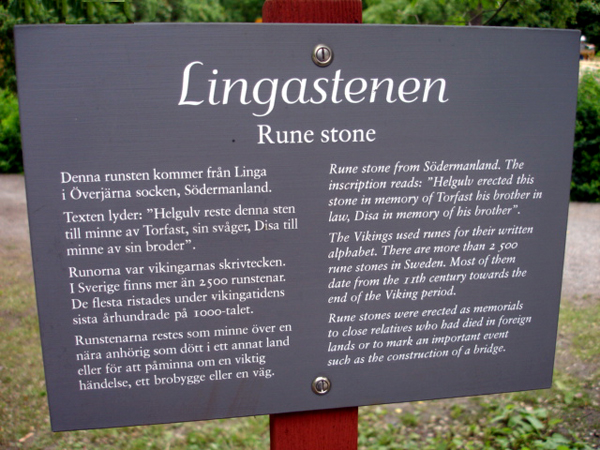 sign about the Rune Stone