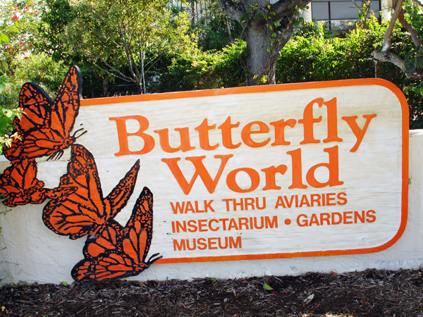 Butterfly World sign