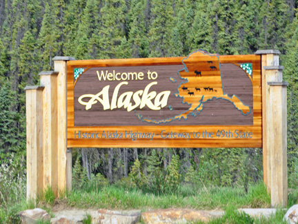 Welcome to Alaska sign