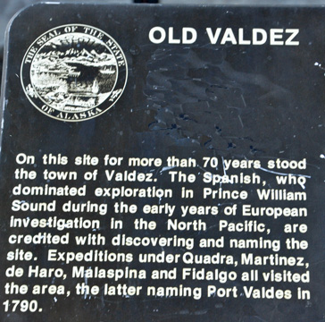 sign - Old Valdez info
