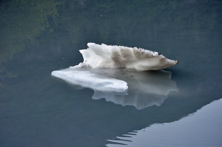 a piece of ice at Valdez Glacier