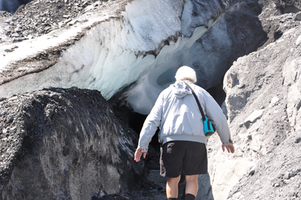 Lee decides to investigate the space below the glacier