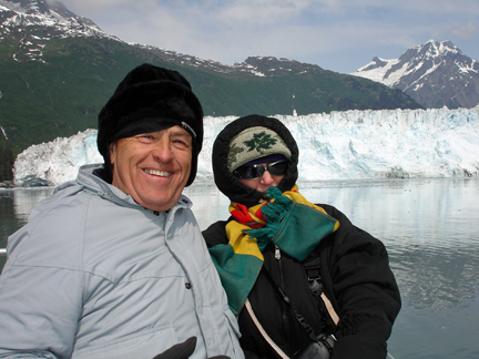 Lee & Karen Duquette bundled up at Meares Glacier