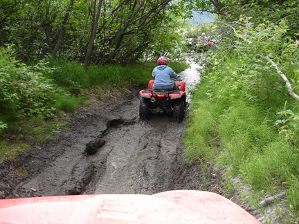 driving through mud