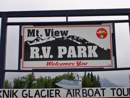 Mt. View R.V. Park sign
