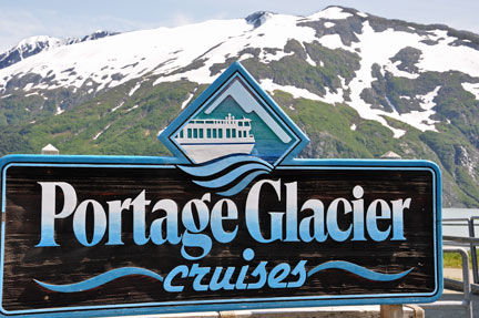 sign - Portage Glacier cruises