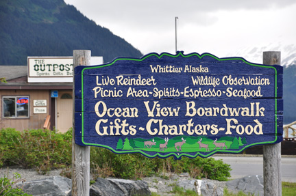 sign - Whittier Alaska