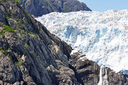 Bear Glacier and waterfall