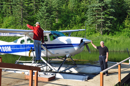 Jason and Lee and the floatplane