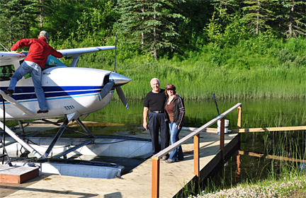 the two RV Gypsies with the floatplane