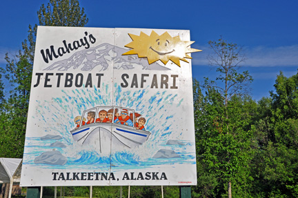 sign - Mahay's jetboat Safari