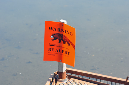 beaver warning sign