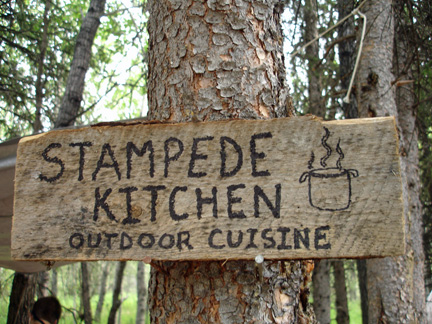 sign - Stampede kitchen outdoor cuisine