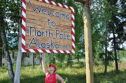 sign - welcome to North Pole Alaska