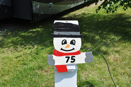 snowman electrical post