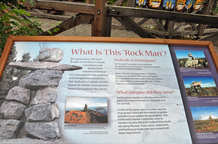 sign about the rock man