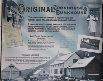 sign about the original cookhouse and bunkhouse