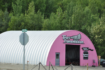 pink transmission building