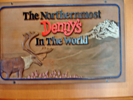 sign - northern most Denny's in the world