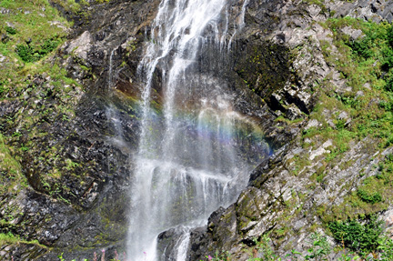 Bridalveil Falls and a rainbow