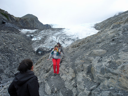 on Worthington Glacier in Alaska