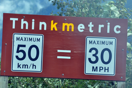 think metric sign