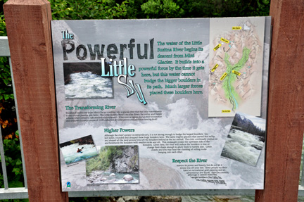 sign about the power of the river