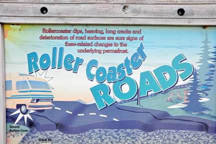 sign about roller coaster roads
