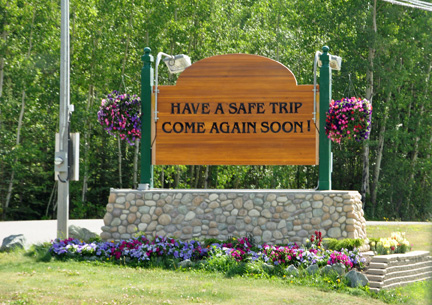 sign - have a safe trip
