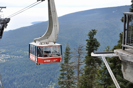 Skyride aerial tram in Vancouver
