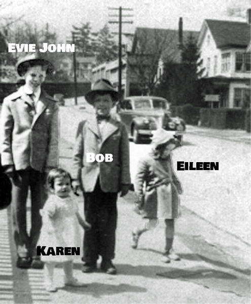 Karen with her older siblings