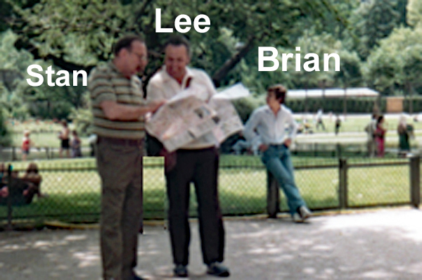 Stan Lee and Brian with a map