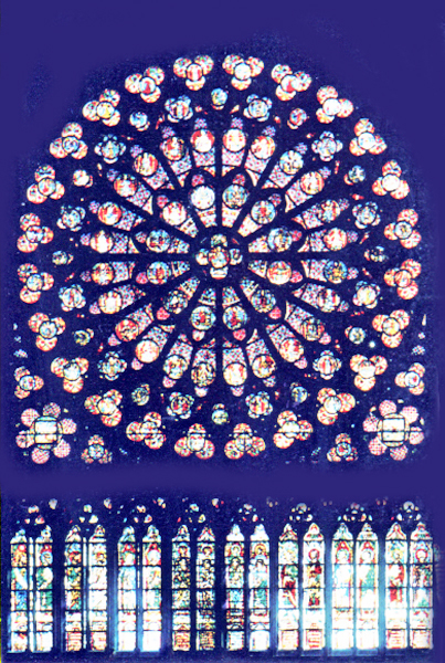 Cathedrale de Notre-Dame de Paris, church window