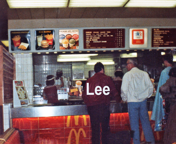 Lee Duquette in Line at McDonalds in Lausanne