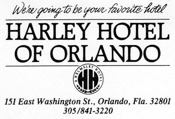 Harley Hotel Orlando sign